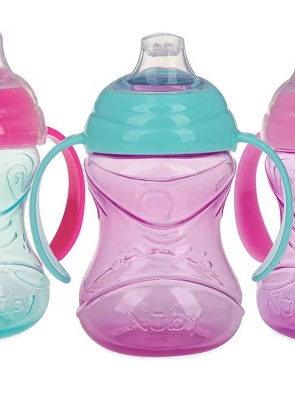 Nuby Training Sippy Cup with Handles (3 pack) 10oz 4+ months